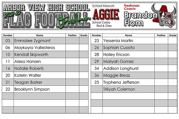 2021 AV flag roster freshman