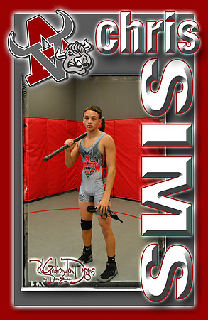 chris sims Wrestling Lanyard